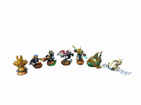 Skylanders Other - Skylanders Superchargers 7 Game Pieces Sea Trophy Jet Stream Deep Dive Gill